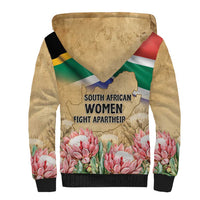 South African Women Mobilisation Sherpa Hoodie Wathint Abafazi Wathint Imbokodo - Wonder Print Shop