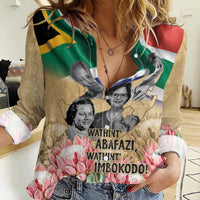 South African Women Mobilisation Women Casual Shirt Wathint Abafazi Wathint Imbokodo - Wonder Print Shop