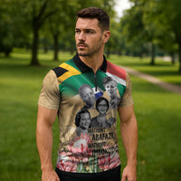 South African Women Mobilisation Zipper Polo Shirt Wathint Abafazi Wathint Imbokodo - Wonder Print Shop