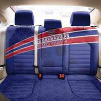 Custom Haiti Football Back Car Seat Cover Les Grenadiers - Royal Palm - Wonder Print Shop