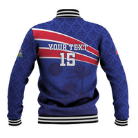 Custom Haiti Football Baseball Jacket Les Grenadiers - Royal Palm - Wonder Print Shop