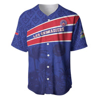 Custom Haiti Football Baseball Jersey Les Grenadiers - Royal Palm - Wonder Print Shop