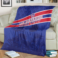 Custom Haiti Football Blanket Les Grenadiers - Royal Palm