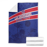 Custom Haiti Football Blanket Les Grenadiers - Royal Palm