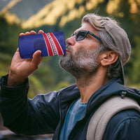 Custom Haiti Football 4 in 1 Can Cooler Tumbler Les Grenadiers - Royal Palm - Wonder Print Shop