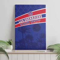 Custom Haiti Football Canvas Wall Art Les Grenadiers - Royal Palm - Wonder Print Shop