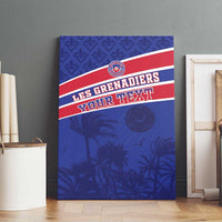 Custom Haiti Football Canvas Wall Art Les Grenadiers - Royal Palm - Wonder Print Shop