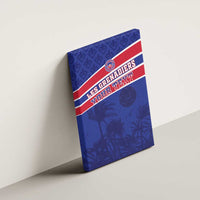 Custom Haiti Football Canvas Wall Art Les Grenadiers - Royal Palm - Wonder Print Shop