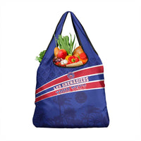 Custom Haiti Football Grocery Bag Les Grenadiers - Royal Palm