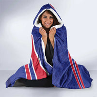 Custom Haiti Football Hooded Blanket Les Grenadiers - Royal Palm