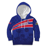 Custom Haiti Football Kid Hoodie Les Grenadiers - Royal Palm - Wonder Print Shop