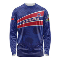 Custom Haiti Football Long Sleeve Shirt Les Grenadiers - Royal Palm - Wonder Print Shop