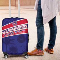 Custom Haiti Football Luggage Cover Les Grenadiers - Royal Palm - Wonder Print Shop