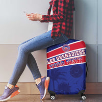 Custom Haiti Football Luggage Cover Les Grenadiers - Royal Palm - Wonder Print Shop