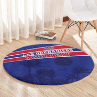 Custom Haiti Football Round Carpet Les Grenadiers - Royal Palm