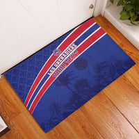 Custom Haiti Football Rubber Doormat Les Grenadiers - Royal Palm - Wonder Print Shop