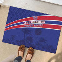 Custom Haiti Football Rubber Doormat Les Grenadiers - Royal Palm - Wonder Print Shop
