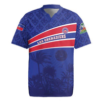 Custom Haiti Football Rugby Jersey Les Grenadiers - Royal Palm - Wonder Print Shop