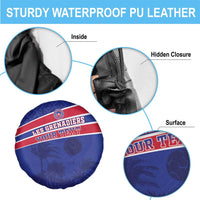 Custom Haiti Football Spare Tire Cover Les Grenadiers - Royal Palm - Wonder Print Shop