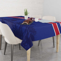 Custom Haiti Football Tablecloth Les Grenadiers - Royal Palm - Wonder Print Shop