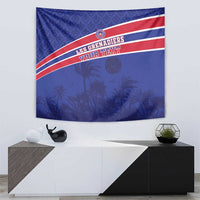 Custom Haiti Football Tapestry Les Grenadiers - Royal Palm - Wonder Print Shop