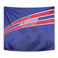 Custom Haiti Football Tapestry Les Grenadiers - Royal Palm - Wonder Print Shop
