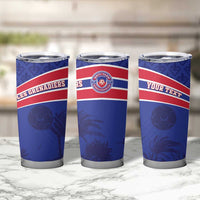 Custom Haiti Football Tumbler Cup Les Grenadiers - Royal Palm - Wonder Print Shop