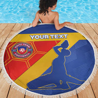 Custom Haiti Football Beach Blanket Neg Marron Go Ayiti - Wonder Print Shop
