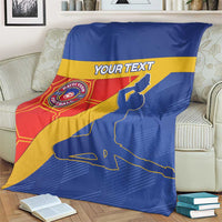 Custom Haiti Football Blanket Neg Marron Go Ayiti