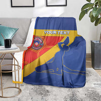 Custom Haiti Football Blanket Neg Marron Go Ayiti