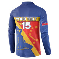 Custom Haiti Football Button Sweatshirt Neg Marron Go Ayiti - Wonder Print Shop