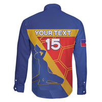 Custom Haiti Football Family Matching Off The Shoulder Long Sleeve Dress and Hawaiian Shirt Neg Marron Go Ayiti - Wonder Print Shop