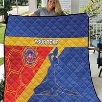 Custom Haiti Football Quilt Neg Marron Go Ayiti - Wonder Print Shop