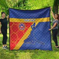 Custom Haiti Football Quilt Neg Marron Go Ayiti - Wonder Print Shop