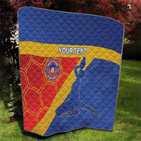 Custom Haiti Football Quilt Neg Marron Go Ayiti - Wonder Print Shop