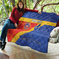 Custom Haiti Football Quilt Neg Marron Go Ayiti - Wonder Print Shop