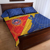 Custom Haiti Football Quilt Bed Set Neg Marron Go Ayiti - Wonder Print Shop