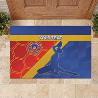 Custom Haiti Football Rubber Doormat Neg Marron Go Ayiti - Wonder Print Shop