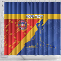 Custom Haiti Football Shower Curtain Neg Marron Go Ayiti