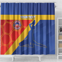 Custom Haiti Football Shower Curtain Neg Marron Go Ayiti
