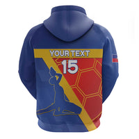 Custom Haiti Football Zip Hoodie Neg Marron Go Ayiti - Wonder Print Shop
