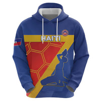 Custom Haiti Football Zip Hoodie Neg Marron Go Ayiti - Wonder Print Shop