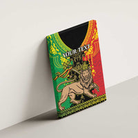 Personalised Ethiopia Canvas Wall Art Lion Of Judah Mix African Pattern - Wonder Print Shop