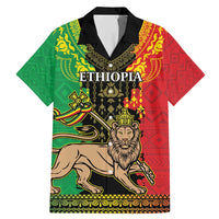 Personalised Ethiopia Family Matching Mermaid Dress and Hawaiian Shirt Lion Of Judah Mix African Pattern - Wonder Print Shop