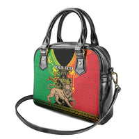 Personalised Ethiopia Shoulder Handbag Lion Of Judah Mix African Pattern