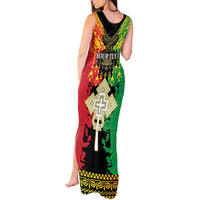Personalised Ethiopia Tank Maxi Dress Lion Of Judah Mix African Pattern - Wonder Print Shop