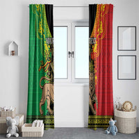 Personalised Ethiopia Window Curtain Lion Of Judah Mix African Pattern - Wonder Print Shop