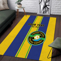 Custom Tanzania Football Area Rug Sporty Style