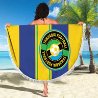 Custom Tanzania Football Beach Blanket Sporty Style
