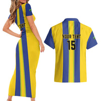 Custom Tanzania Football Couples Matching Short Sleeve Bodycon Dress and Hawaiian Shirt Sporty Style